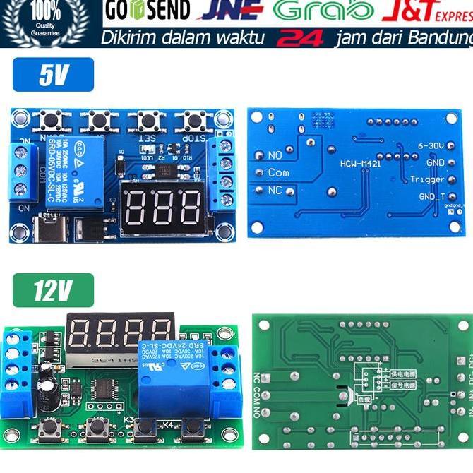 GHUNZING YYC-2S Modul Relay Timer Delay Timer DC 5V 12V 5A Adjustable