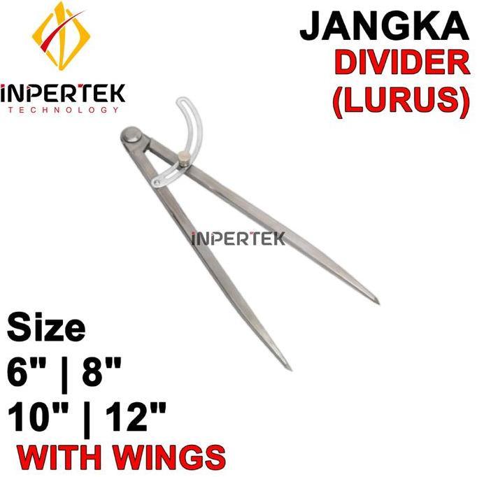 AYWANE Jangka Besi 6" Jangka Lurus Jangka Bubut 6 Wing Compass Caliper 6 Inch