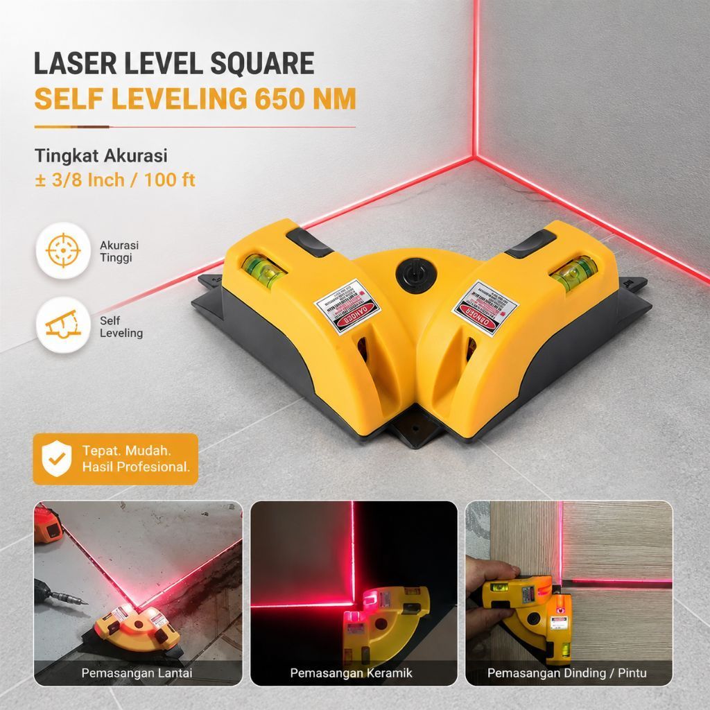 AA alat proyeksi laser siku 90° sekon laser line projector laser level suare siku waterpass pengukur