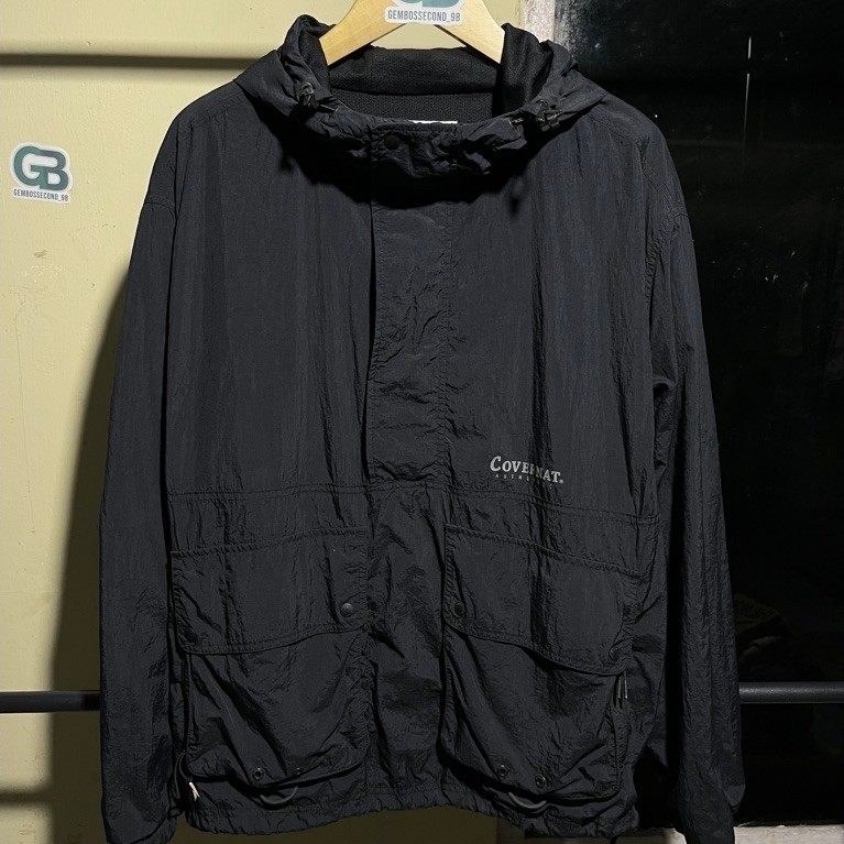 Covernat anorak jacket vintage hitam pekat