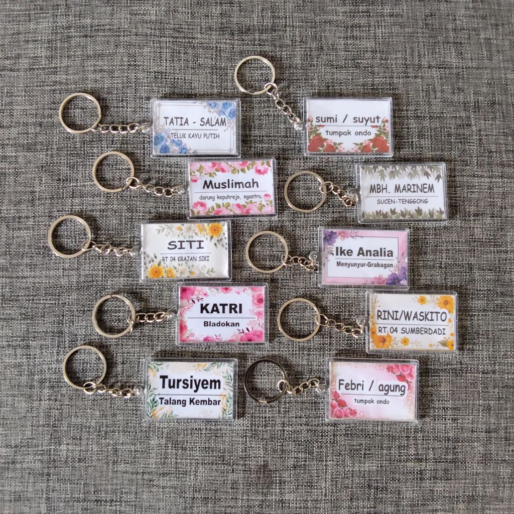 Gantungan Tas Ulem Buwuhan Insert Paper Bolak Balik | Ganci Akrilik Gantungan Tas Buwuh | Custom Gan