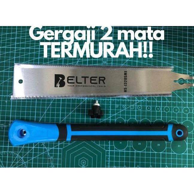 Flash Gergaji Jepang Ryoba Gergaji Kayu 2 Sisi Gergaji Ryoba