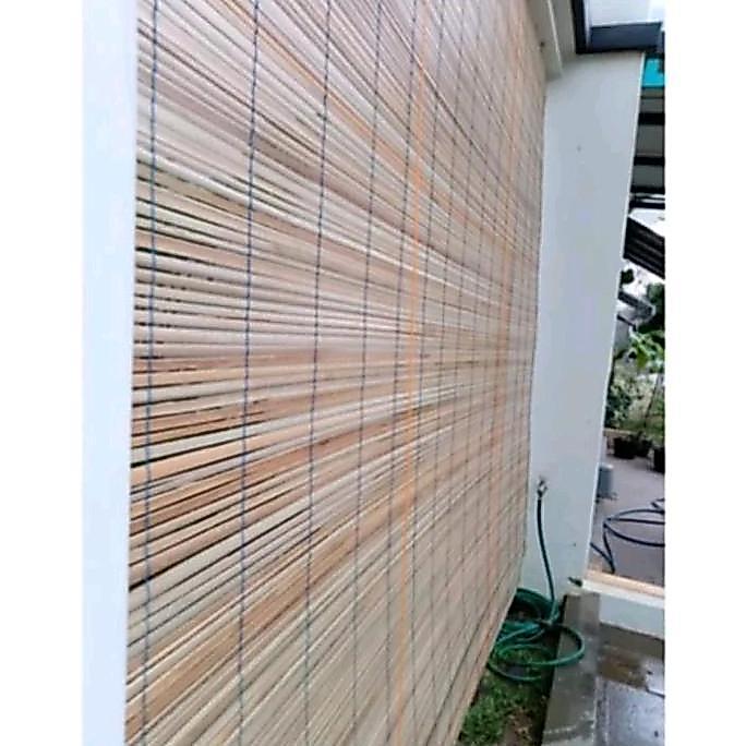 Rumahku- Krey/Tirai Kerai Kerei Bambu Sawit Outdoor Tutup Kaca Jendela + Tali Penggulung
