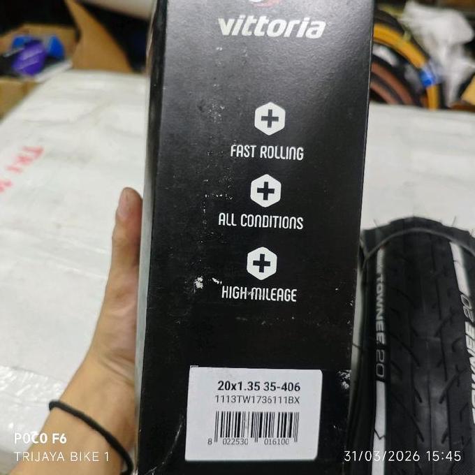 Promo Vittoria TOWNEE 35-406 20 x 1.35 Black Nylon Kevlar - Ban Luar Folding 20 x 135 Vittoria Towne