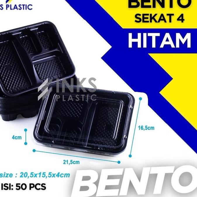 Bekalkamu- Mika Tray Bento Sushi Sekat 4 / Box Bento Sushi / Box Nasi Bento