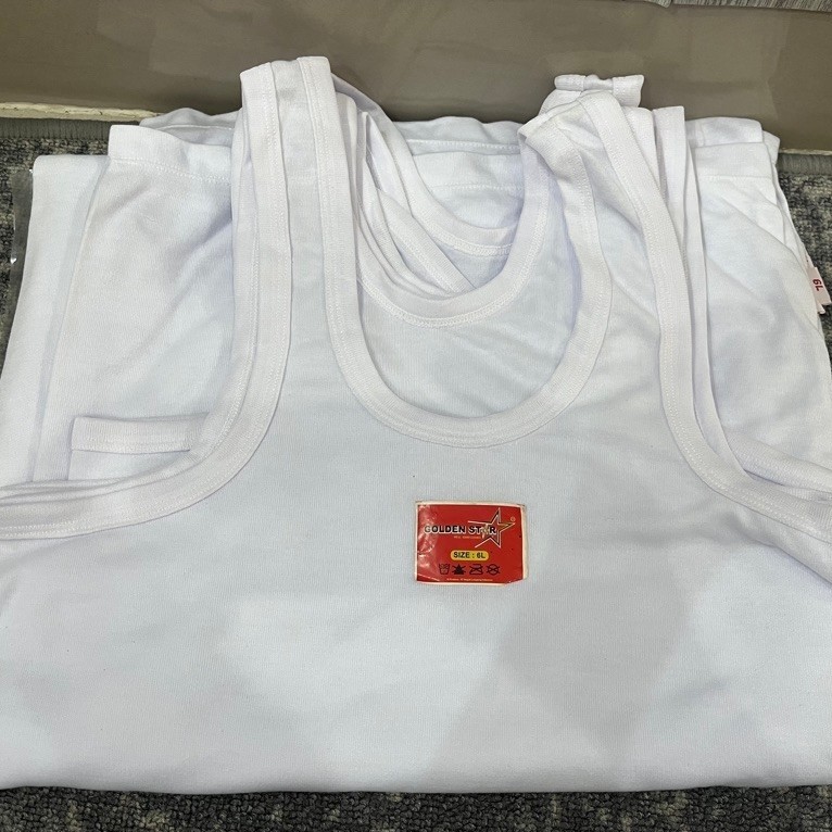 6 Pcs Kaos Dalam Anak Golden Star / Singlet Anak Polos / Kaos Dalam Anak Size 6L