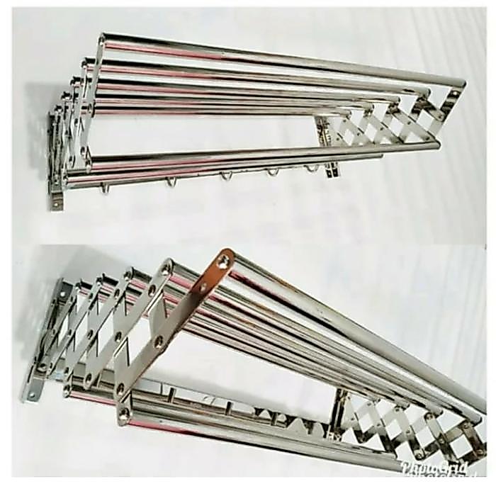 DISKON SPESIAL - Rak Jemuran Tarik Stainless Rak Handuk Tarik Stainless
