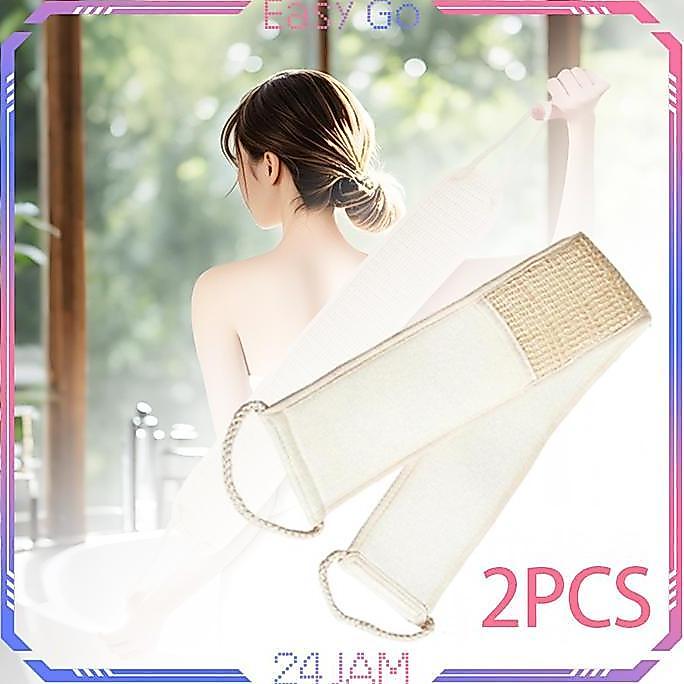 Isi 2pcs Sikat Punggung Loofah Natural Loofah Back Brush Alat Gosok Badan Exfoliating Loofah Scrub P