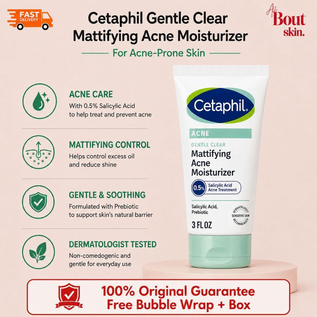 Cetaphil Face Moisturizer, Gentle Clear Mattifying Acne Moisturizer 89 ML