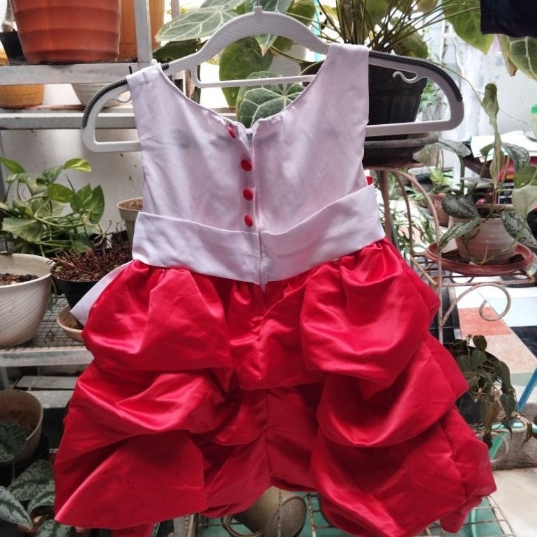 Dress merah putih anak