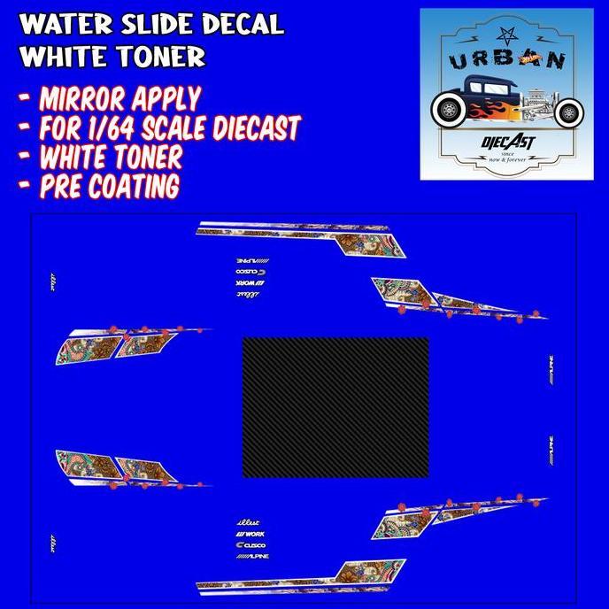 DECAL HOT WHEELS BATIK RACING WHITE TONER OK UD79