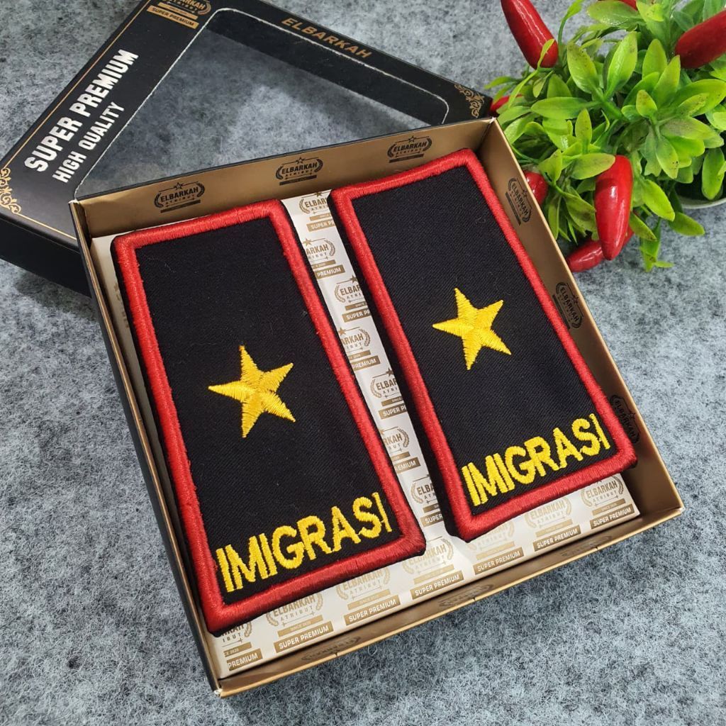 Pangkat Pdh Imigrasi 4C LM Full Bordir Terbaru Exclusive Atribut Imipas Kemenimipas Polsuspas Imigra
