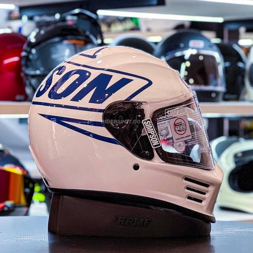 SIMPSON SPEED 12 O CLOCKS WHITE ORIGINAL HELM CLASSIC SIMPSON