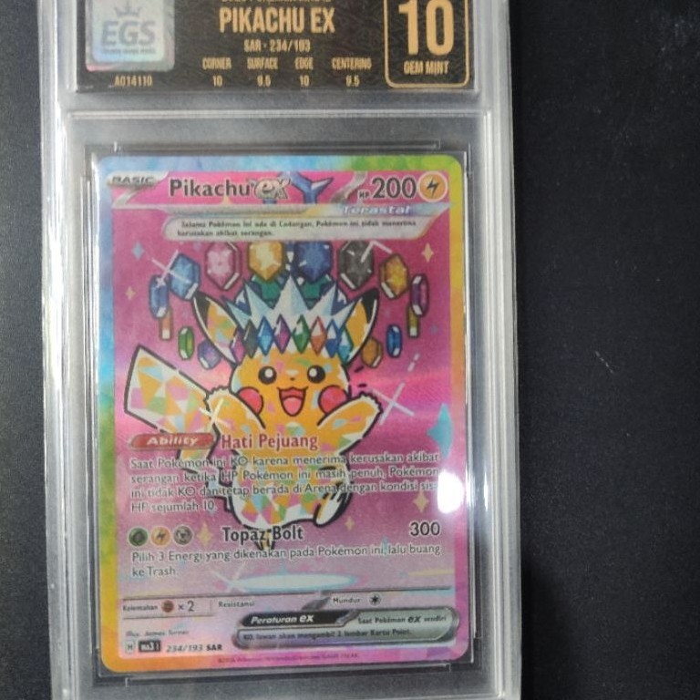 slab EGS Pikachu EX Grade 10