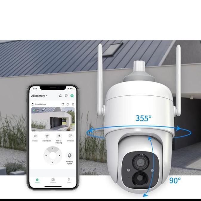 Cctv- Teknobi Ip Camera Cctv Ptz Solar Baterai  Cq1 Kamera Ai Auto Tracking Portable