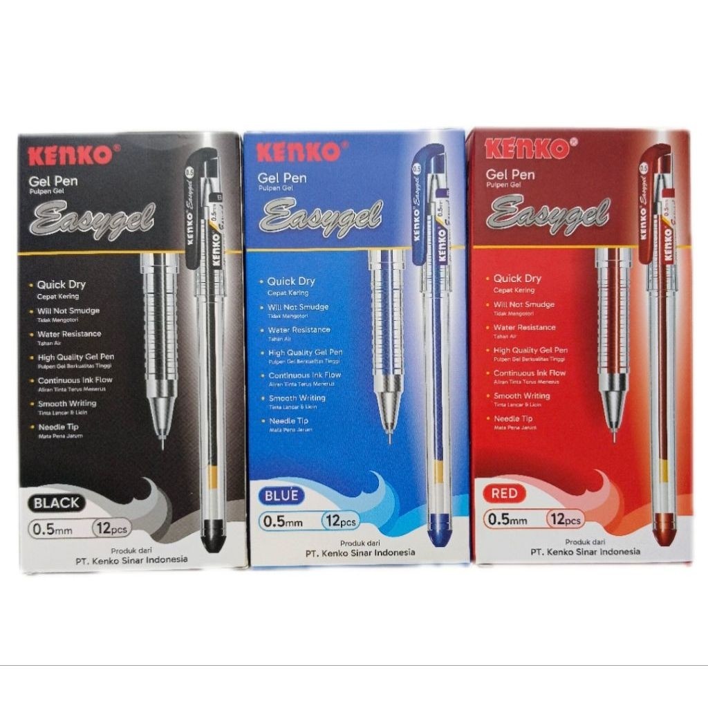 Pulpen Pen Kenko Easy Gel 1 kotak / 1 lusin