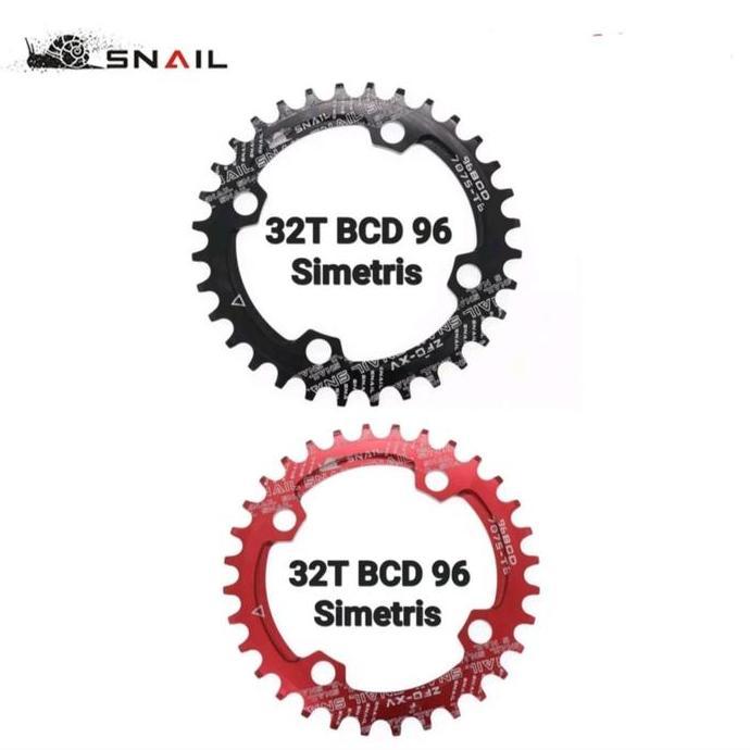 Snail Chainring Simetris 32T Bcd 96 Chain Ring Arm Crank Bcd 96 32T