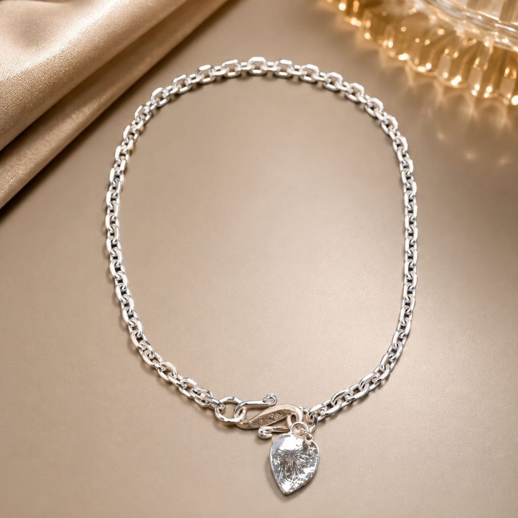 gelang tangan titanium nori silver