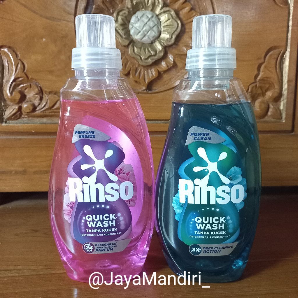 Rinso Quick Wash Detergen Cair Botol 650ml