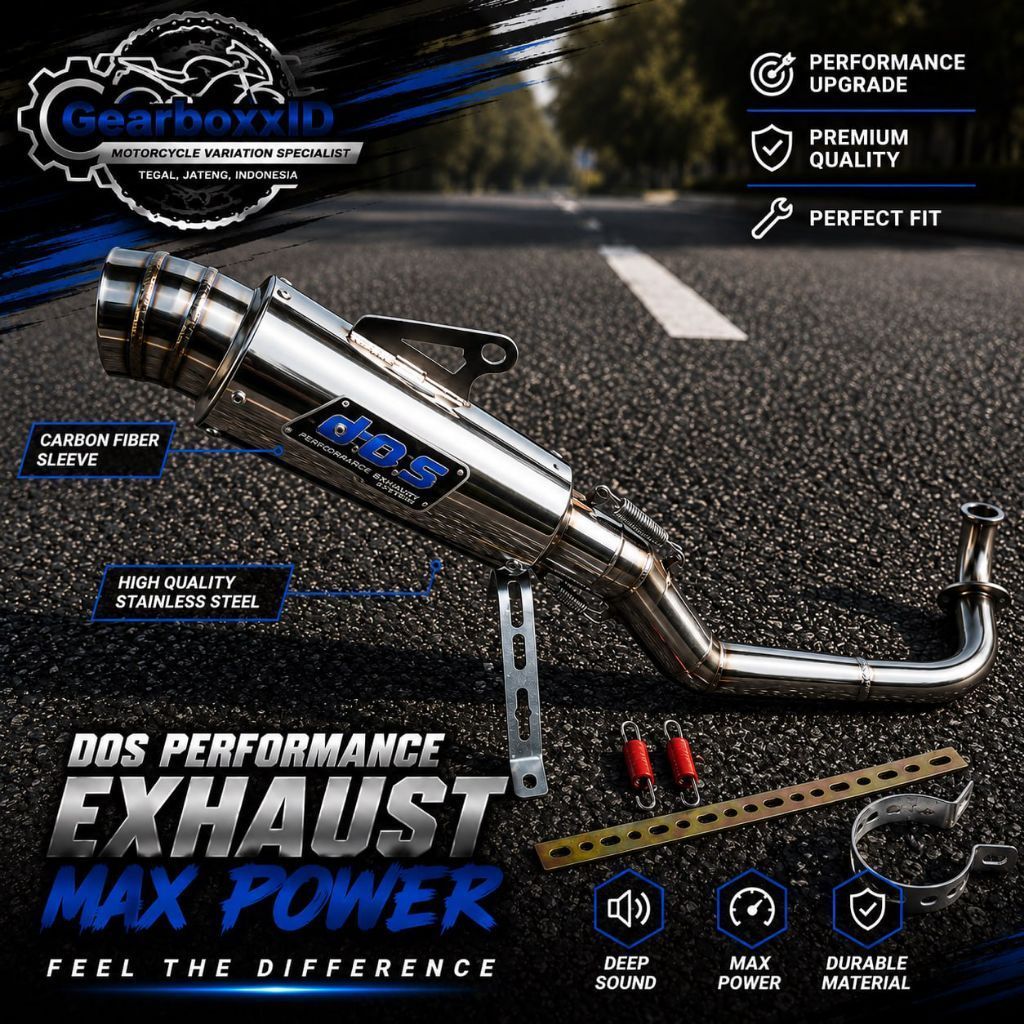 Knalpot Racing DOS Satria fu 150 karbu new / jupiter mx old / jupiter mx new / jupiter mx 135 / knal