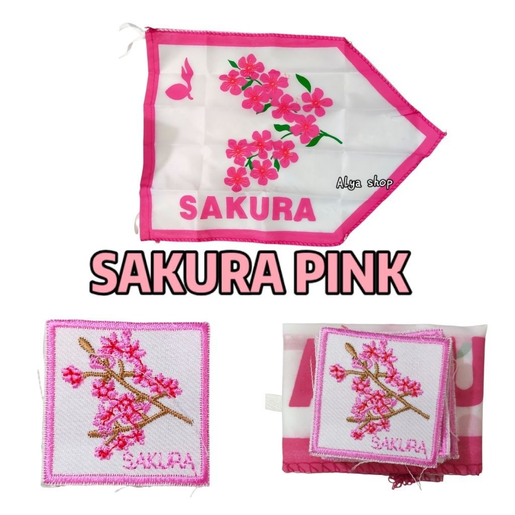 BET REGU BUNGA SAKURA PINK | ATRIBUT PRAMUKA PENGGALANG PUTRI | BET PRAMUKA