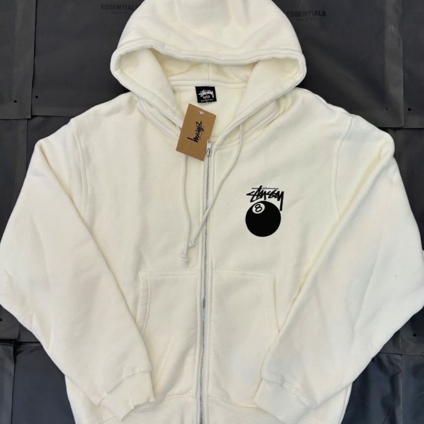 Jaket 8 ball katun tebal lengan panjang jaket pria unisex