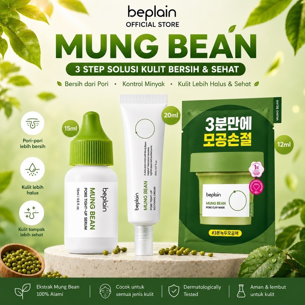 [NEW] BEPLAIN OFFICIAL MUNG BEAN PORE TIGHT-UP
