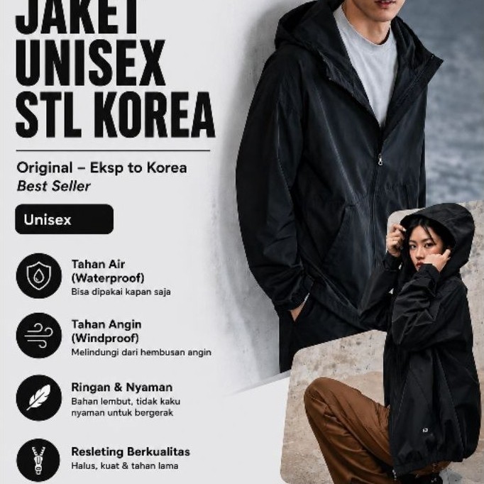 Jaket Unisex STL Korea windbreakers