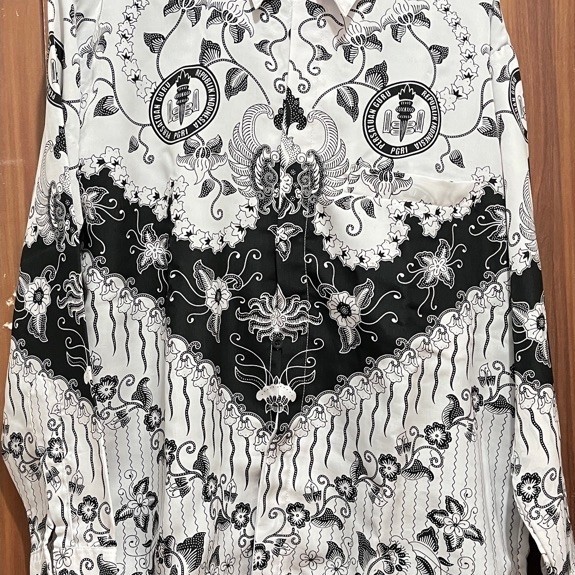 Seragam PGRI Lengan Panjang - Bahan Katun BSY, Full Furing, Motif Resmi | Preloved uk. XL