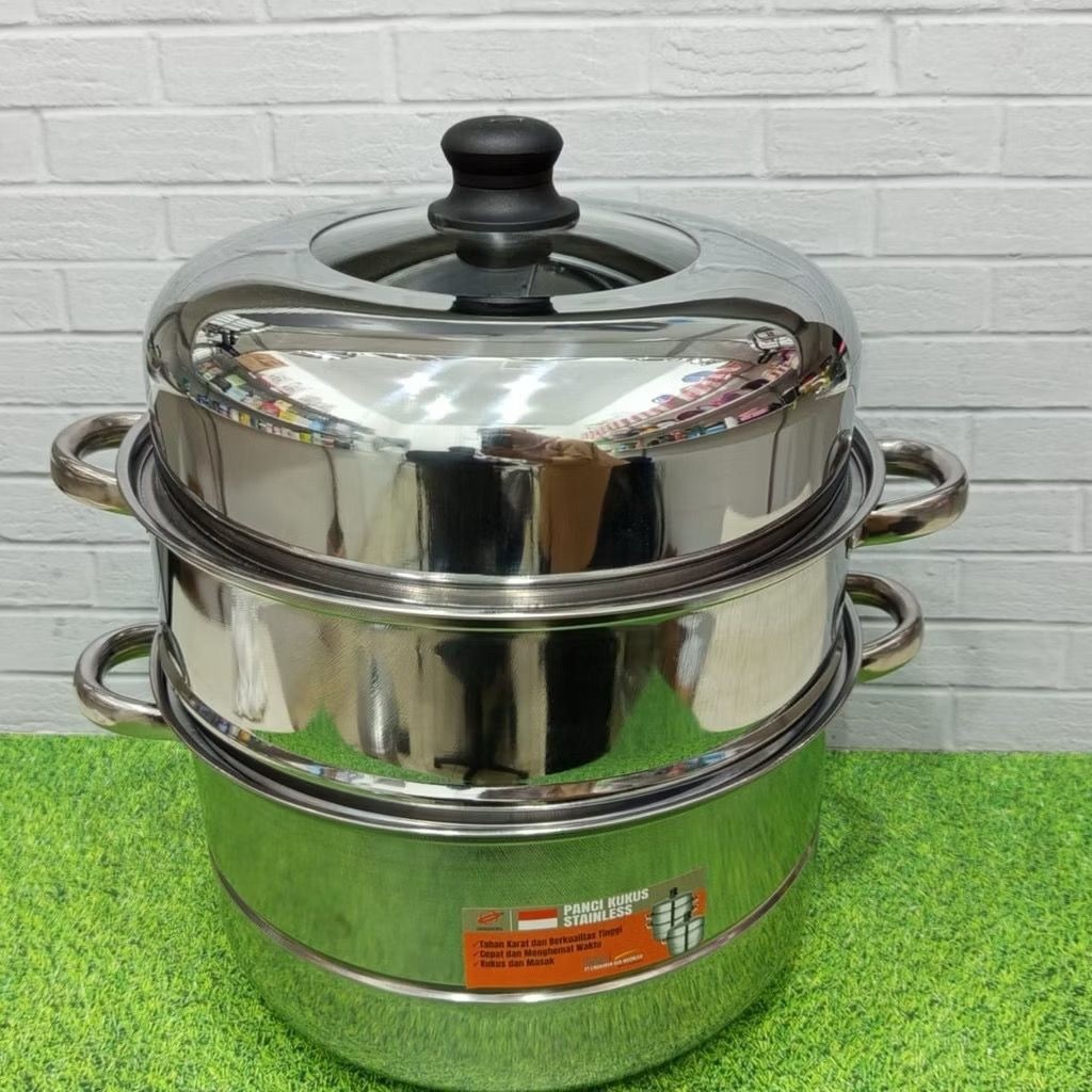 Panci Steamer Susun 3 Tingkat Kukus