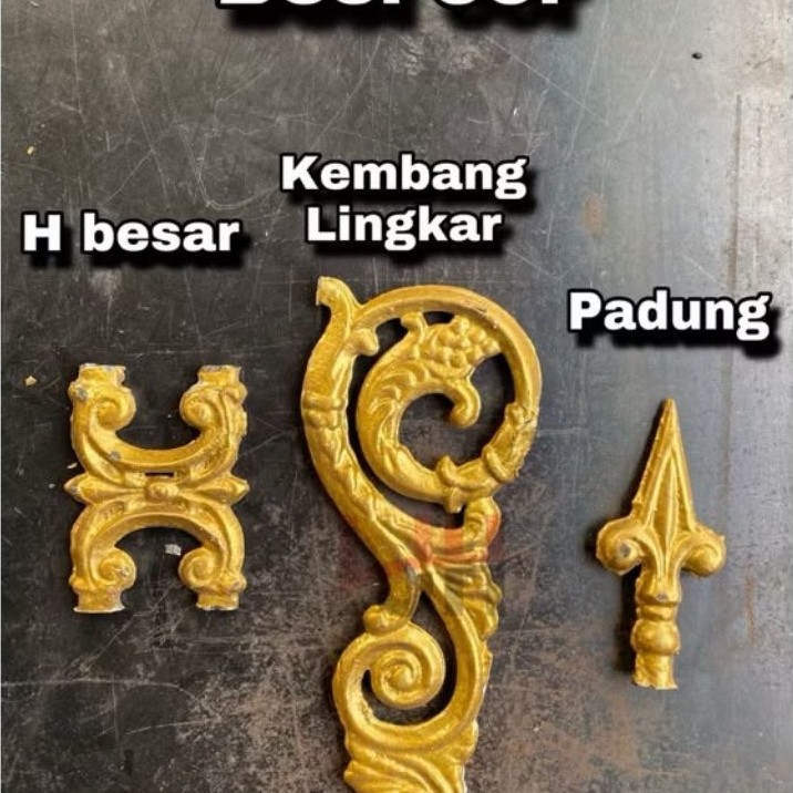 Ornamen pagar besi cor aksesoris variasi pagar klasik ( bekas bagus )
