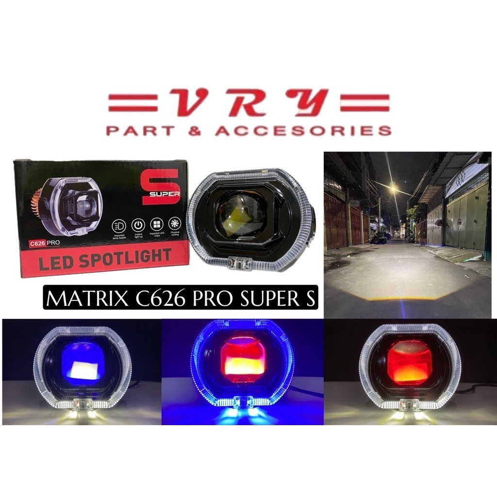 Biled Matrix C626 PRO 4.5 Inch Super S Cahaya Flat Body Black