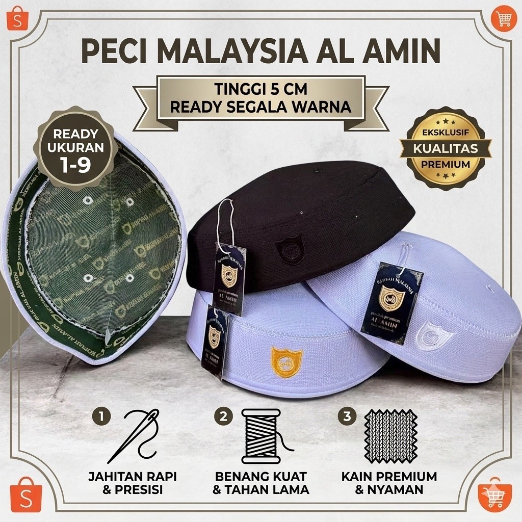 peci malaysia pendek 5 cm putih peci haji rajut pecia haji madinah peci haji iming peci hitam peci a