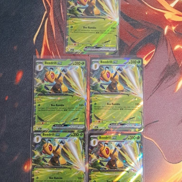 Kartu Pokemon TCG Bee Rumble INDONESIA 5 KARTU