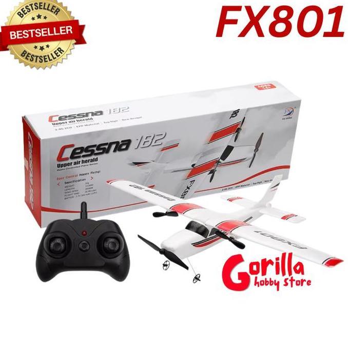 PESAWAT RC CESSNA 182 MODEL FX801 FEI XIONG 2 CHANNEL RTF EPP FOAM RC PLANE FX801 GHS79