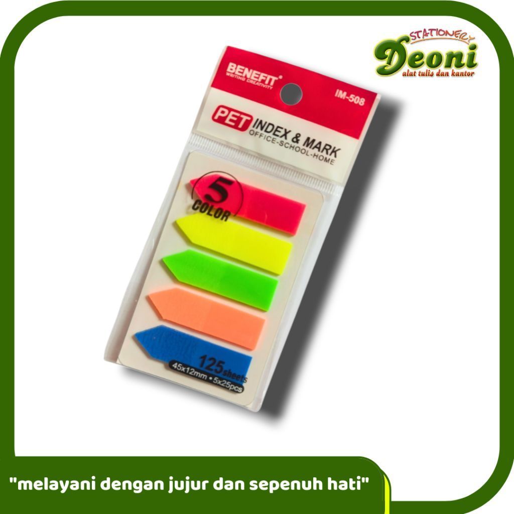 BENEFIT Index & Mark IM-508 Sticky Note / Post It Panah 125 Sheets