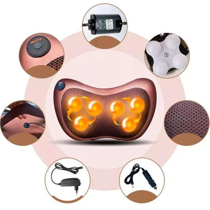 BANTAL PIJAT LEHER 8 BOLA UNTUK DI MOBIL DAN RUMAH BERKUALITAS