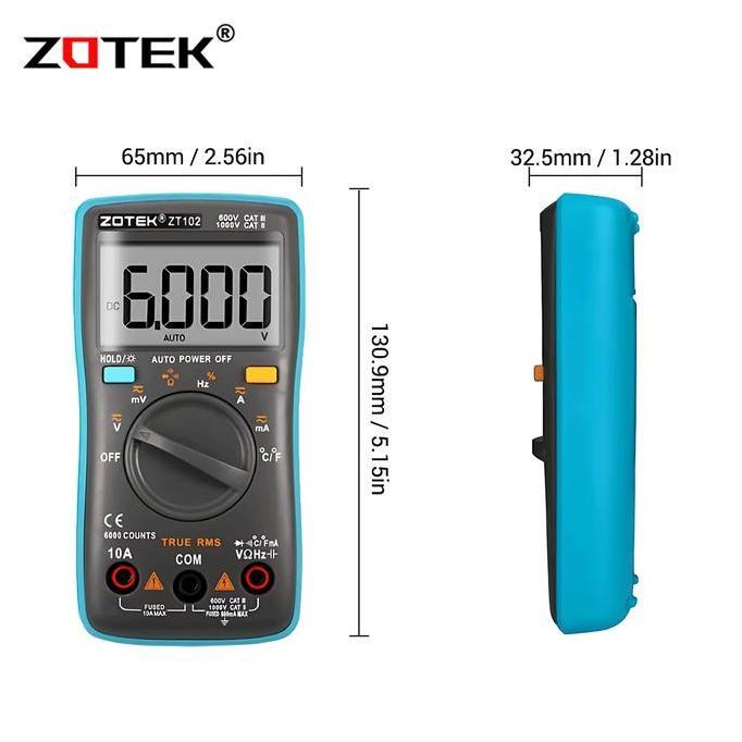 [] AVOMETER DIGITAL ZOTEK ZT102 / MULTITESTER DIGITAL ZT102 ORIGINAL