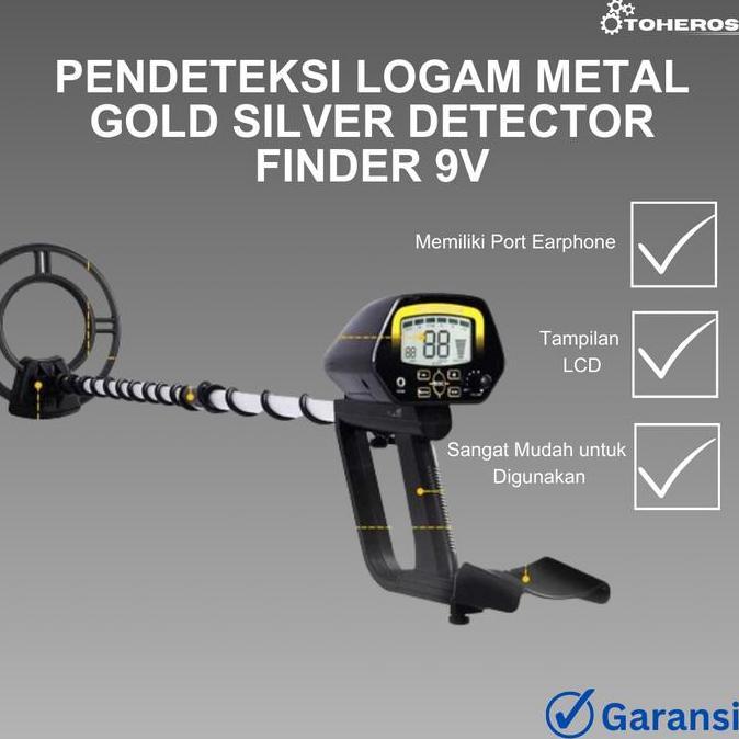 TERMURAH - Detektor Emas Dalam Tanah Logam Metal Gold Silver Detector Finder 9V