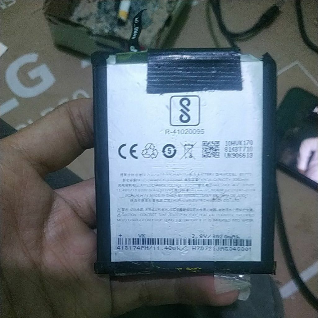 BATERAI BEKAS MEIZU M5C BT710 MINUS FLEKSIBEL