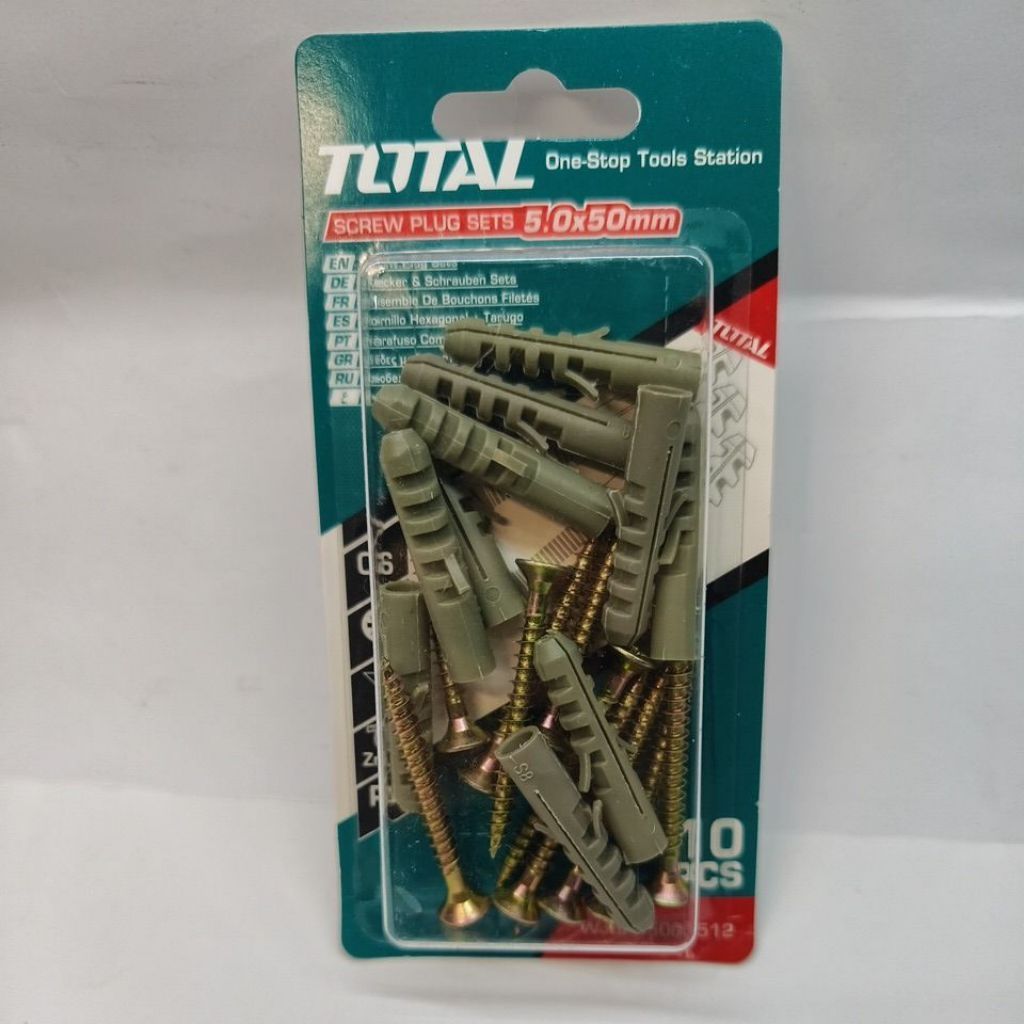 Anchor Screw Set Angkur Sekrup Set Baut dan Fisher S8 Ori TOTAL Screw Plug Sets 5.0x50mm Set Baut Pl