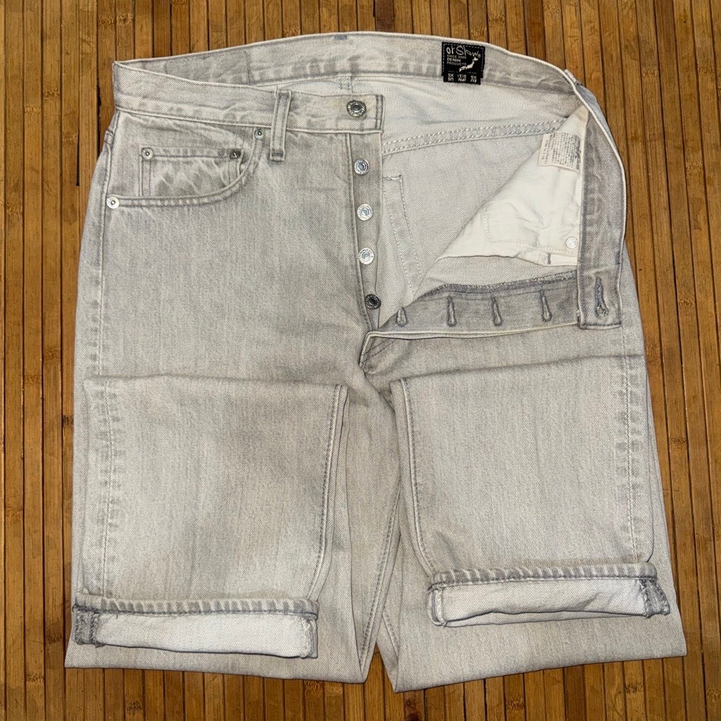 ORSLOW JAPAN 105w 1990s STANDARD FIT LIGHT GREY DENIM JEANS