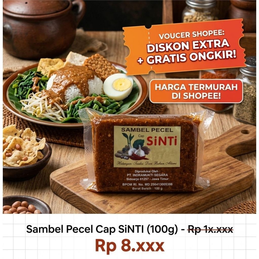 Bumbu sinti 100g - bumbu pecel sinti 100g - bumbu pecel