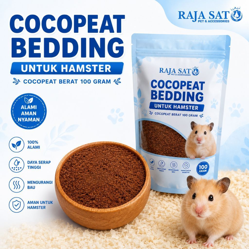 Cocopeat Bedding Untuk Hamster | Cocopeat Alas Hamster Berat 100 Gram