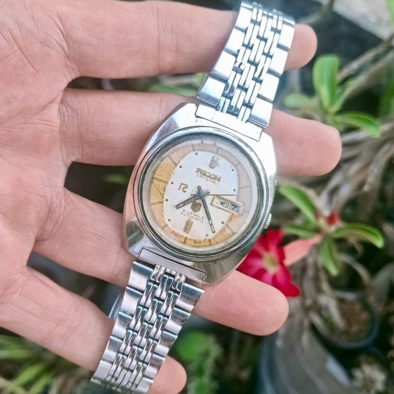 Jam Tangan Pria Ricoh Crystal Matic Original