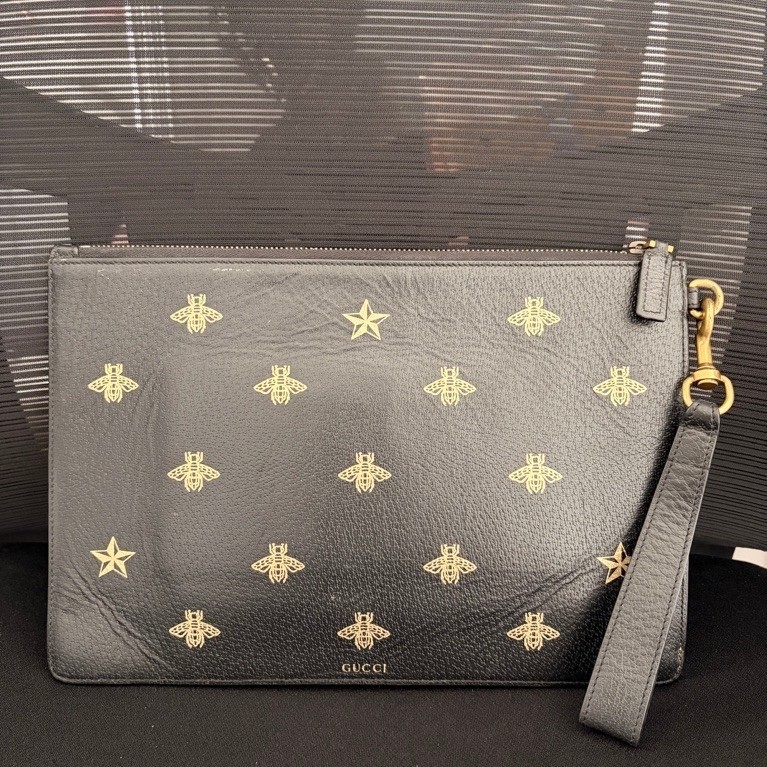 Preloved Branded Pouch Clutch Gucci Hitam Black