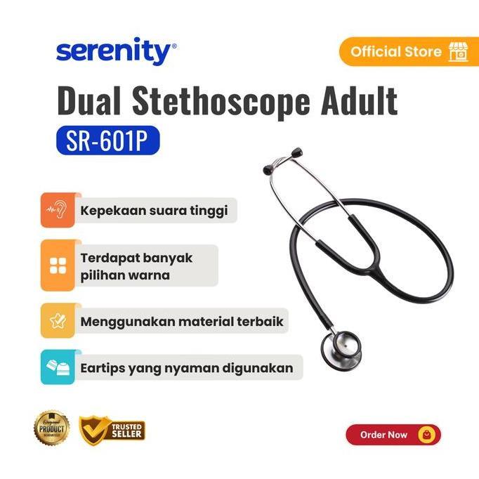 Serenity Stetoskop Dual Head SR-601P - Stethoscope Serenity Adult