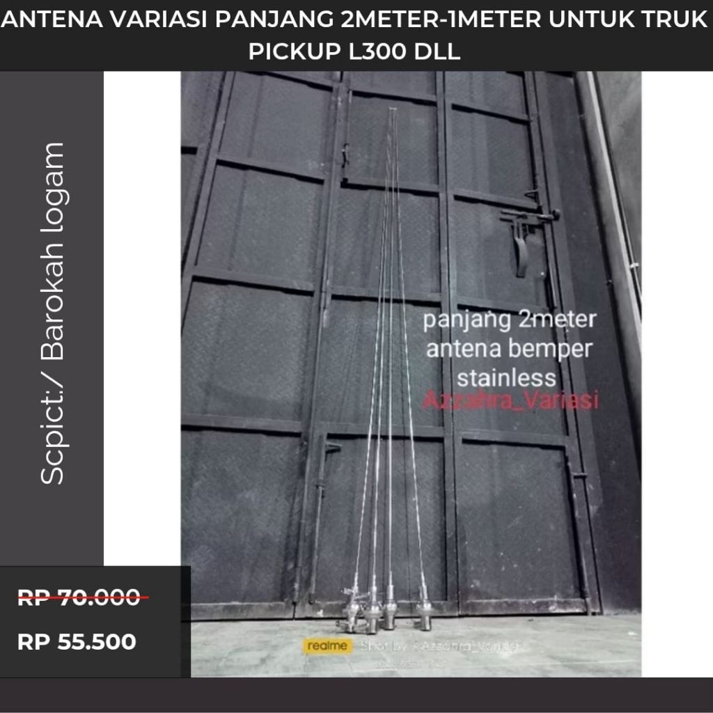 Promo Antena Variasi Panjang 2Meter-1Meter untuk truk pickup L300 dII/Variasi antena mobil dan truk 