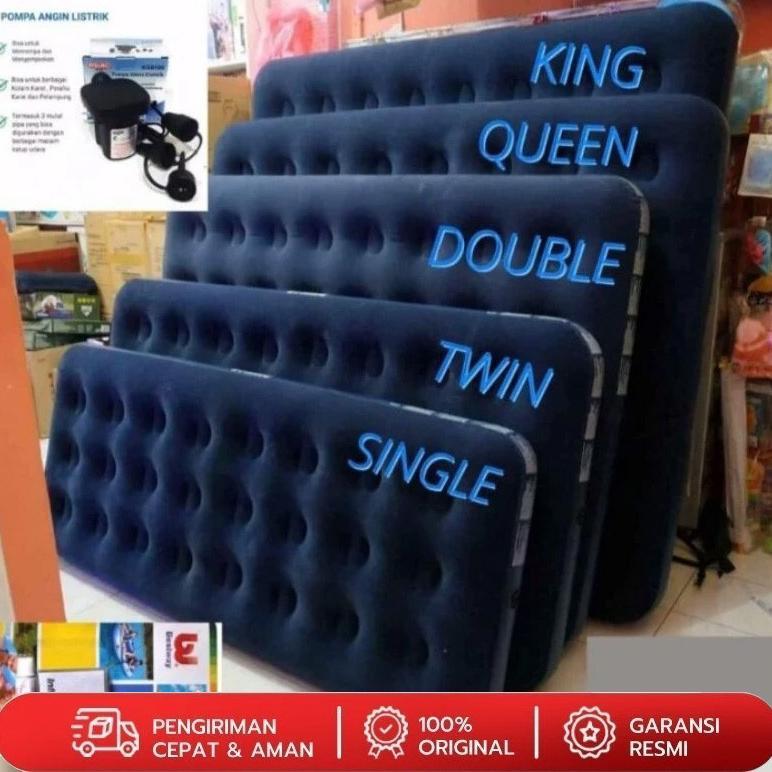mischa Original Kasur Angin Bestway King Queen Double Twin Single Kasur Angin Termasuk Bantal kasur 