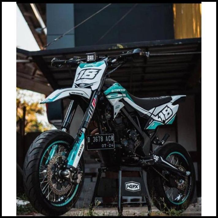 GRATIS ONGKIR (PREMIUM) DECAL STIKER D-TRACKER NEW KLX BF 150 MOTIF DESIGN ELEGAN